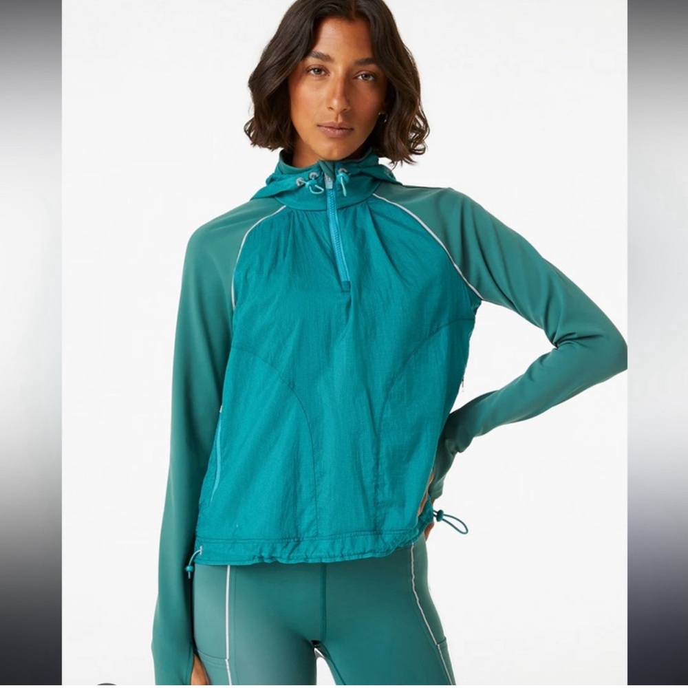 Outdoor Voices Teal Performance Hoodie